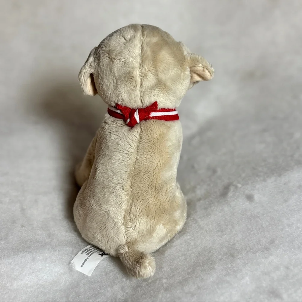 Tan Plush Cute Puppy Dog with Sheels Sporting Good Store Bandana Accessory